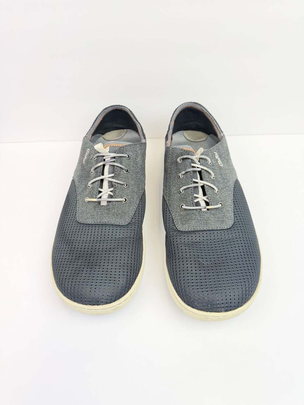 OluKai Nohea Moku Men's Gray Textile Slip On Boat Shoes Size 11